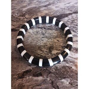 Black and white bangle bracelet vintage retro